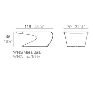 Mesa baja Wing Vondom