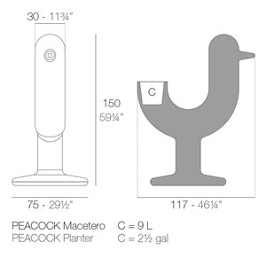 Macetero Light Peacock Vondom