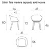 Sillón Taia madera tapizado soft Inclass