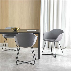 Sillón Taia acero tapizado Inclass