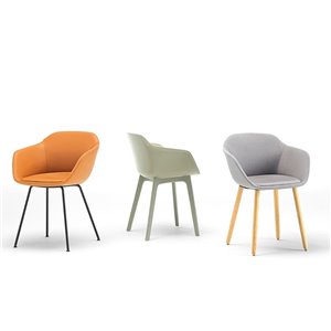 Sillón Taia acero tapizado Inclass