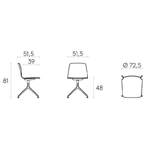 Silla Varya Wood giratoria Inclass