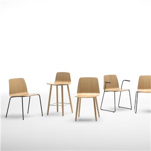 Sillón Varya Wood acero Inclass