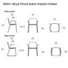 Sillón Varya Wood acero Inclass