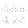 Sillón Taia ruedas acero tapizado soft Inclass