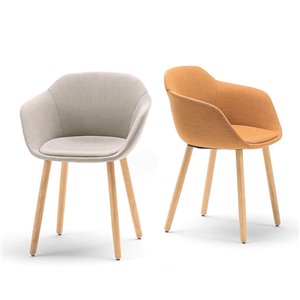 Sillón Taia madera tapizado Inclass