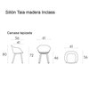 Sillón Taia madera tapizado Inclass