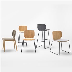 Silla Nim madera tapizada Inclass