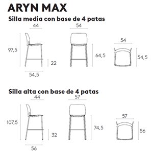 Taburete Aryn Max Inclass