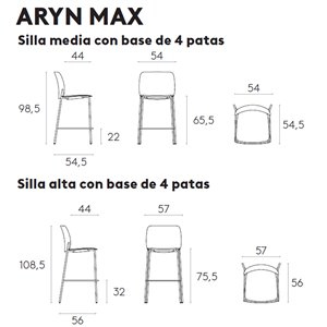 Taburete Aryn Max tapizado Inclass