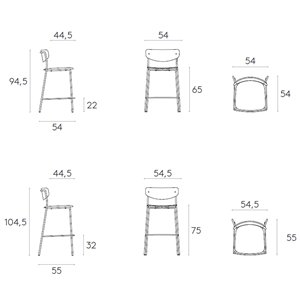 Taburete Lea polipropileno Inclass