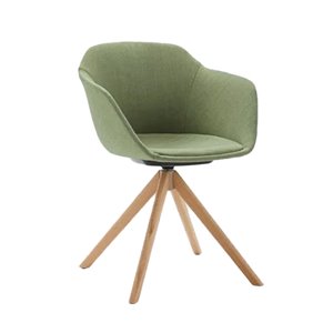 Sillón Taia giratorio madera tapizado Inclass