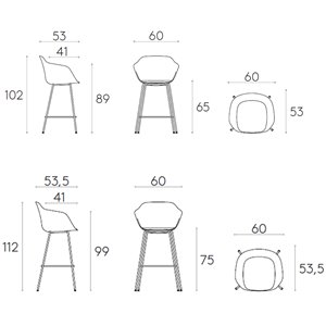 Taburete Taia polipropileno Inclass