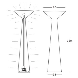 Lámpara pie Tebe outdoor Plust Collection