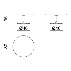 Mesa Centro Dizzie HPL Arper
