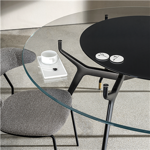 Mesa redonda Arkos XXL cristal Sovet Italia