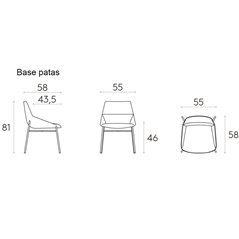 Silla Dunas XS acero Oferta Inclass