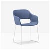 Sillón Babila acero tapizada Pedrali