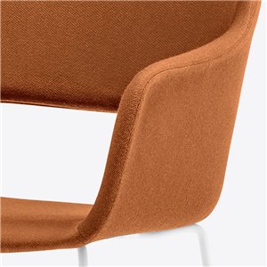 Sillón Babila acero tapizada Pedrali