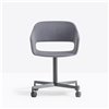Sillón Babila con ruedas tapizado Pedrali