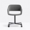 Sillón Babila con ruedas tapizado Pedrali
