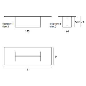 Mesa Regolo doble base cristal Sovet
