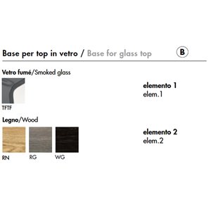 Mesa centro Regolo cuadrada cristal Sovet