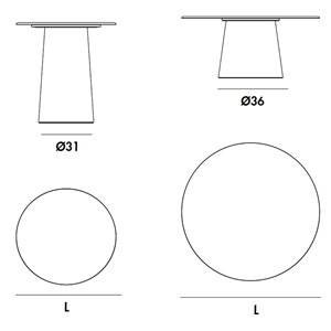 Mesa auxiliar Totem madera Sovet Italia