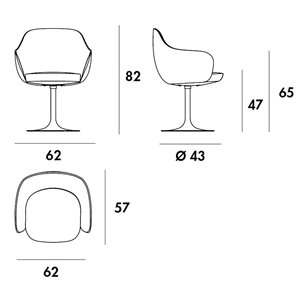 Sillón giratorio Cadira Sovet Italia