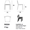  Silla Sila cuatro patas tapizada Sovet Italia