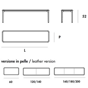 Banco Slim tapizado Sovet Italia