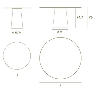 Mesa Totem redonda Outdoor Sovet Italia