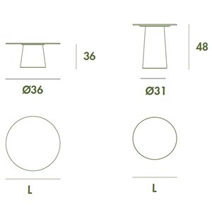 Mesa auxiliar Totem Outdoor Sovet Italia