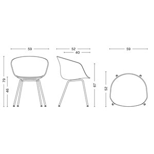 Silla AAC 26 tapizado frontal Hay