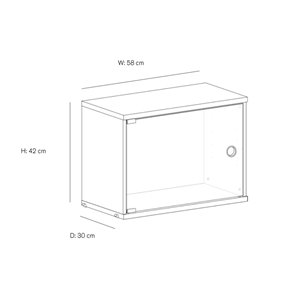 Vitrina con puerta batiente de cristal String Furniture