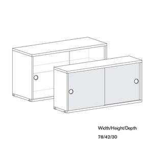 Vitrina con puertas corredoras String Furniture