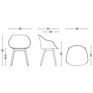 Silla AAC 213 tapizada Hay