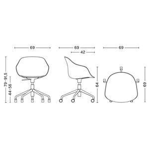 Silla AAC 253  tapizada Hay