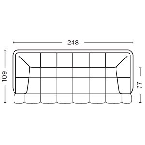 Sofá Quilton 3 plazas Hay