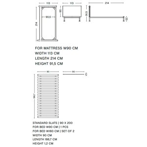 Cama Tamoto individual Hay