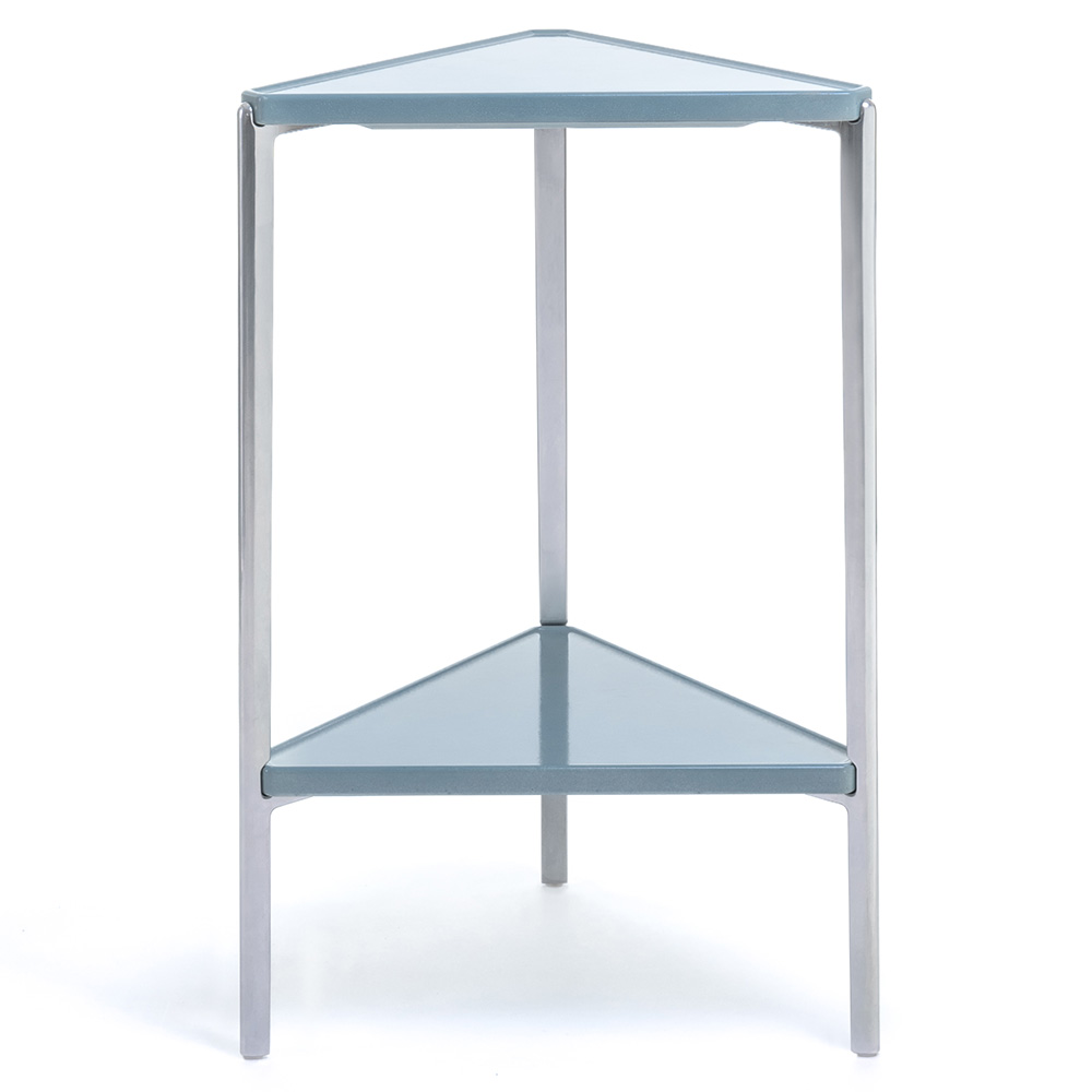 Aux Tri: Aluminio pulido/Concrete Azul claro 9022