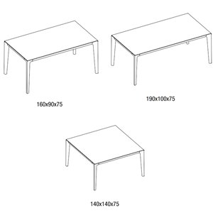 Mesa Duke fija Mármol Bontempi