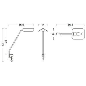 Lámpara sobremesa Apex Desk Clip Hay