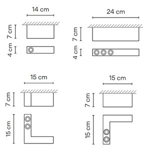 Lámpara techo Offset Vibia