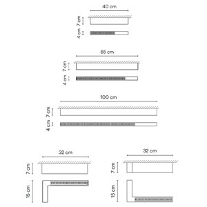Lámpara techo Offset Linear Vibia