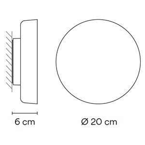 Lámpara aplique Dots outdoor Vibia