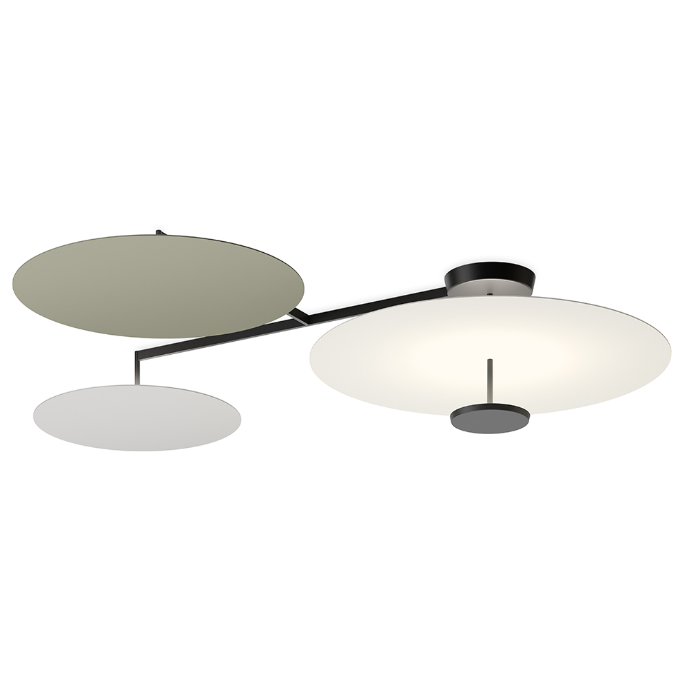 Lámpara techo Flat Triple Vibia