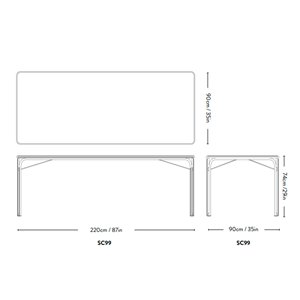 Mesa Thorvald rectangular &Tradition