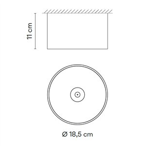 Lámpara techo Bind amplio Vibia