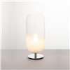 Gople Table Mini- silver/blanco ahumado